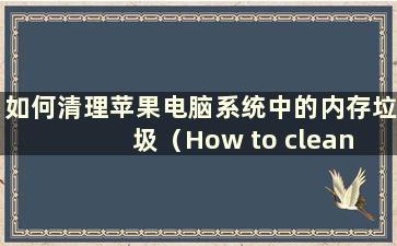 如何清理苹果电脑系统中的内存垃圾（How to clean up memory data in Apple Computer system）